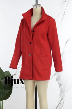 Bjux - Refined Mandarin Collar Outerwear: Sleek Casual Solid Cardigan Casual Solid Color Blazer For Winter, Casual Solid Winter Blazer, Casual Solid Blazer For Winter, Casual Fitted Plain Outerwear, Casual Solid Color Winter Blazer, Casual Solid Cardigan With Lapel Collar, Casual Red Solid Color Outerwear, Polished Casual, Two Piece Jumpsuit