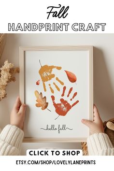 fall handprint craft gift for grandparents Fall Handprint Crafts For Toddlers, Fall Toddler Crafts, Baby Fall Crafts, Fall Handprint Art, Thanksgiving Handprint, Fall Handprint Crafts, Baby Handprint Art, Fall Crafts For Toddlers, Easy Preschool Crafts