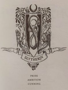 Dust jacket design at the beginning of book pages.. Malfoy Crest, Slytherin Moodboard, Slytherin Emblem, Slytherin House Crest, Slytherin Tattoo, Salazar Slytherin, Slytherin Common Room, Harry Potter Design, Slytherin Crest