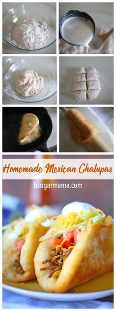 the process of making homemade mexican chalupans