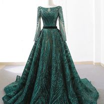 Dark Green Prom Dresses, Backless Formal Dresses, Green Luxury, Green Evening Dress, Prom Dresses 2019, Dress Muslim, Long Sleeve Evening Dresses, Backless Wedding, Sequin Prom Dresses