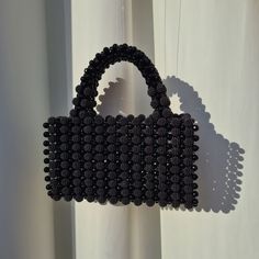 ✨Black Berry Bead Bag ✨Dimensions: 18х21х8 cm ✨ 100% handmade. The weight of this particular model is 750 gram. This bag will add zest to any look. Can hold phone, purse, makeup, earphones.  https://larisatoshop.etsy.com Bead Handbag, Bead Purse, Bead Bag, Gift For Her Birthday, Phone Purse, Handmade Bag, Bag Handmade, Beaded Bags, Gift Wedding