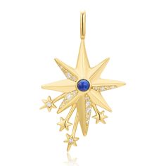 This double-sided statement charm is the perfect way to add a celestial moment to a simple chain necklace. The large star features a blue lapis lazuli gemstone centre and sparkling cubic zirconia on one side and iridescent mother of pearl on the other. Crafted from 14kt gold-plated sterling silver and packed with coloured nano gems and stunning corundum stones, elevate your look instantly with this head-turning design. • Material: 14kt gold plated on sterling silver with Nano gems, Corundum, Cub Thomas Sabo Bracelet, Simple Chain Necklace, Simple Chain, Peridot Necklace, Lapis Lazuli Gemstone, Blue Lapis Lazuli, Mini Hoop Earrings, Spring Jewelry, Onyx Bracelet