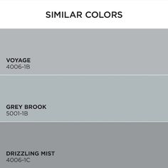 three shades of gray are shown in the same color scheme, each with their own name