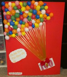 a birthday card with balloons on it