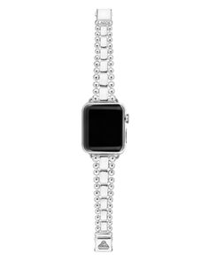 Lagos Sterling Silver Smart Caviar Apple Smartwatch Straps Silver Stainless Steel Apple Watch Band With Polished Finish, Silver Polished Stainless Steel Apple Watch Band, Silver Timeless Apple Watch Band With Bracelet Strap, Timeless Silver Apple Watch Band With Bracelet Strap, Silver Bracelet Strap Apple Watch Band For Formal, Silver Bracelet Strap Apple Watch Band For Formal Occasions, Silver Timeless Bracelet Strap Watch Bands, Classic Silver Apple Watch Band For Formal Occasions, Formal Silver Apple Watch Band With Polished Finish