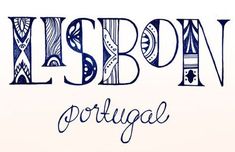 the word elborn portugal written in cursive writing on a white paper background