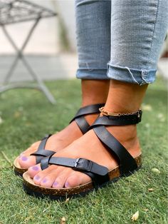 Black Ankle Sandals, Those Days, Feeling Good, Eva Sole, Ankle Straps, Black Polka Dot, Shoe Style, Strappy Sandals, Boot Shop