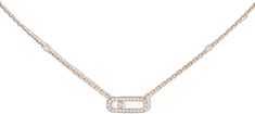 Long Diamond Necklace, Rose Gold Diamond Necklace, Gold Diamond Necklace, Rose Gold Diamonds, Necklace Sizes, Brilliant Cut Diamond, Pink Gold, The Pink, Pave Diamonds