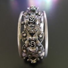 Check Out This Beautiful Antique Victorian Rose 800 Silver Bracelet. This Is A Lovely Piece Of History, Still Intact Probably With Another 100 Years Of Usable Life Left For Next Owner To Enjoy. The The Silver Is Is 80% Pure, Thus The 800 Mark On The Underside Of The Bracelet As Shown In The Photos. It Has Excellent Detail Featuring A Beautiful Row Beautiful Roses And And Leaves. It Will Arrive Tarnished As Some Owners Prefer With Antique Jewelry. Make An Offer Now. You Deserve This Bracelet! Floral Cuff, Jewelry Antique, Antique Victorian, Beautiful Roses, You Deserve, 100 Years, Womens Jewelry Bracelets, Cuff Bracelet, Antique Jewelry