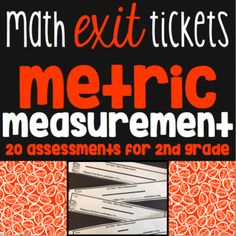 math exit tickets for the metro measurement course