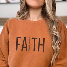 Embrace your faith with our Christian Faith Sweatshirt, a stylish and comfortable comfort colors shirt perfect for daily wear. This mustard seed crewneck features an inspiring Bible verse, making it an ideal Jesus shirt and a thoughtful Christian gift. Stay cozy and devoted with this scripture hoodie, combining warmth and faith in one perfect piece. This custom crewneck sweatshirt brings both incredible quality and amazing style to the mix. Made with soft, ring-spun cotton fabric with 100% cotto Inspirational Letter Print Sweatshirt For Fall, Inspirational Text Print Sweatshirt For Fall, Inspirational Text Print Fall Sweatshirt, Custom Crewneck Sweatshirts, Mustard Seed, Jesus Shirts, Christian Shirts, Christian Faith, Christian Gifts