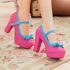 2013 new hot! women shoes plus size, platform shoes,free shipping fashion high heels shoes for women-inPumps from Shoes on Aliexpress.com Block High Heels, Shoes Free, Cute Womens, Cute Heels, Thick Heel, Fashion High Heels, Crazy Shoes, Pretty Shoes, Dream Shoes