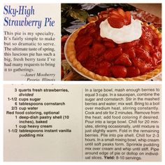 a recipe for strawberry pie is shown in an article about how to make the pie