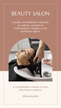 a woman getting her hair washed in a salon