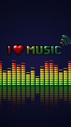 i love music with sound equalizer and heart