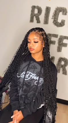 Side Part Twist, Twist With Curls, Long Cornrows, Future Hairstyles, Hair Twist