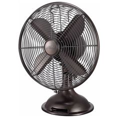 a black fan on a white background