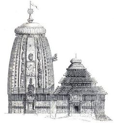 an architectural drawing of a temple