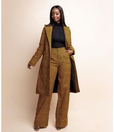 This beautiful matching set / 2 piece suit would have you looking stylish while being a part of African culture. Fully handmade and customisable, so you can choose to change the fabric, please get in touch to see our fabric collection. Made with 100% African wax cotton Zipper at the side of pants Pockets included Care: Wash with mild soap, do not bleach This is made to order and can be custom fitted, please feel free to send your measurements if you have them and if you are sure they are accurat Ankara 2 Piece, African Pants Suit, African Jacket, African Print Coat, Ankara Suit, African Print Kimono, African Pants, African Print Pants, Ankara Jackets