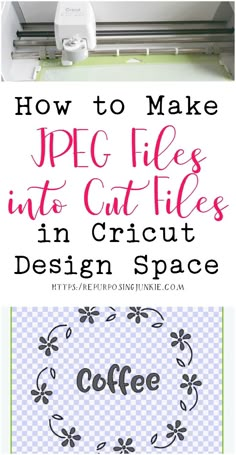 the instructions for how to make an upcycle into cut files in cricut design space