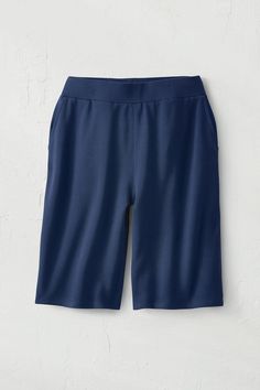 Soft, durable cotton pairs with superior stretch in these easy pull-on knit shorts. | Women's Endless Comfort Shorts - Midnight Navy - Small Stretch Pull-on Style Shorts, Pull-on Stretch Shorts, Comfort Stretch Short Loungewear Bottoms, Casual Comfort Stretch Shorts With Elastic Waistband, Casual Shorts With Comfort Stretch And Elastic Waistband, Stretch Pull-on Shorts, Casual Shorts With Elastic Comfort Stretch Waistband, Stretch Bermuda Athletic Shorts With Built-in Shorts, Casual Comfort Stretch Shorts