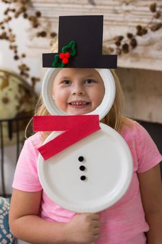 Turn paper plates into the cutest Christmas masks featuring Santa, Mrs. Claus, and Frosty the Snowman! #kidscrafts #kidsChristmascrafts #paperplatecrafts #Christmascrafts Snowman Mask For Kids, Paper Cup Santa Craft, Frosty The Snowman Crafts For Kids, Snowman Hat Craft, Christmas Craft For Kindergartners, Frosty The Snowman Crafts, Snowman Paper Plate, Santa Crafts For Kids, Christmas Diy For Kids