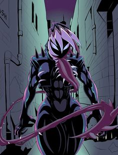 Spider Gwen Art, Marvel Spider Gwen, Spiderman Comic Art, Batman Wall, Silk Marvel, Symbiotes Marvel, Venom Art, Venom Comics, Image Spiderman