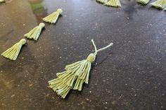 some tassels are laying on the ground