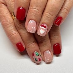 Fashion Christmas French Fake Nails Wearable Manicure Full Cover Ballerina False Nail Square Head Nude Christmas Nail Designs, Nails Xmas, Christmas Press On Nails, Xmas Nail, Nail Short, Santa Nails, Nails Short Square, Nail Acrylic, Press On Nails Short