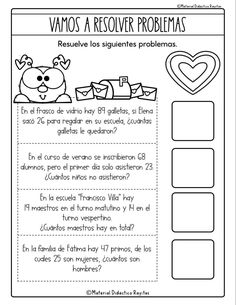 a printable spanish worksheet for valentine's day with the words, i love