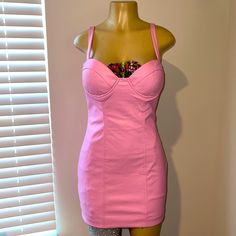 Ever Heard Of A Little Black Dress? Well Now You Have Heard Of The Little Pink Dress. Very Soft Faux Leather Dress Will Definitely Turn Heads. Great For A Party Or A Night Out! Pink Fitted Mini Dress For Cosplay, Pink Mini Dress With Heart-shaped Neckline For Party, Pink A-line Mini Dress With Back Zipper, Feminine Pink Mini Dress With Built-in Bra, Pink Mini Dress With Sweetheart Neckline And Built-in Bra, Little Pink Dress, A Little Black Dress, Oc Outfits, Dress Well