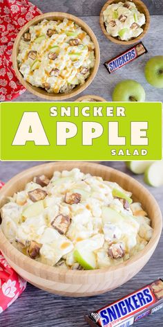 the cover of snickker apple salad