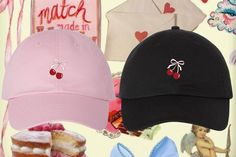 Cherry Fruit Cap Hat | Embroidered Cherry Hat | Fun Cherry Hat | Summer Cherry Cap | Unique Fruit Cap | Fruit-themed Baseball Cap The Hat Brand Co. - your go-to store for cute hats for everyday wear. Express yourself with unique designs you can customize to match your fit! Choose a hat color and thread color. - One size fits most - 100% bio-washed chino twill - Unstructured, six-panel, low-profile - Pre-curved visor - Self-fabric tri-glide buckle closure - antique brass - Tear away label Details Embroidered Logo Cap As Gift, Snapback Baseball Cap With Embroidered Logo As Gift, Cute Hats With Embroidered Logo And Curved Brim, Cute Streetwear Hats, Cute Baseball Cap With Embroidered Logo, Cute Streetwear Cap, Cute Baseball Cap With Embroidered Logo And Curved Brim, Cotton Snapback Baseball Cap As Gift, Cotton Snapback Baseball Cap For Gift