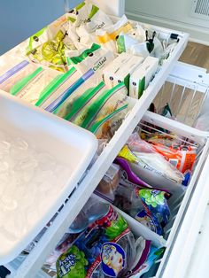 an open refrigerator filled with lots of food