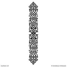 an intricate design in black and white with the word's name on it, which is