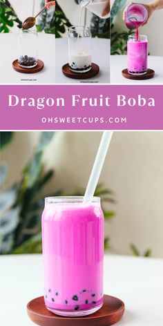 how to make dragon fruit boba