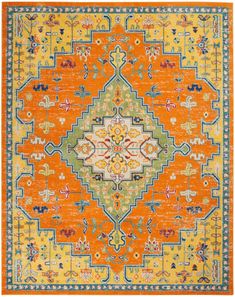 Nourison Allur ALR01 Orange Multicolor Area Rug  Orange Incredible Rugs, Carpet Stair Treads, Nourison Rugs, Office Machine, Bright Boho, Vibrant Rugs, Rug Cleaner, Artisan Rugs, Orange Area Rug