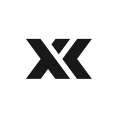 the letter x is made up of two black letters, one with an arrow on it