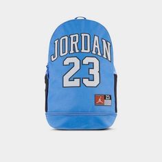 Large zippered main compartment.Internal laptop sleeve.Front zip pocket with organizer.Side bottle pockets.Padded back panel.Adjustable shoulder straps.Zippered shoe garage.19.5” H x 12.25” L x 7” D.27L capacity.100% polyester.The Jordan Jersey Backpack is imported..Take all of your essentials with you in a bag designed to look like Michael Jordan's basketball jersey with the Jordan Jersey Backpack. It has a large main compartment and a shoe garage so you can keep them separate from the rest of Jordan 23 Jersey, Michael Jordan Basketball, Jordan Jersey, Jordan Basketball, Dunks Nike, Jordan 23, Nike Air Max For Women, Nike Tech Fleece, Nike Tech