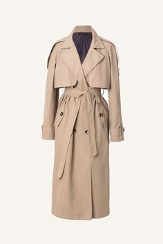 Collared trench coat with long sleeves. Tab detail. Side pockets. Belt. Back vent and tab. Double-breasted button fastening. FABRIC & DETAILS 80% cotton , 20% nylon Model is 176cm wearing size XS/S. Straight cut Light beige color Belted Maxi length Back Vent Beige Trench Coat, Dress Night Out, Silk Knit, Night Out Dress, Trench Coats Women, Catsuit, Straight Cut, Light Beige, Long Coat