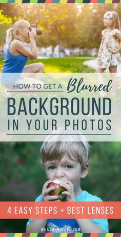 the cover of how to get a blurred background in your photos