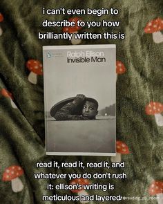 a book with an ad for invisible man on it