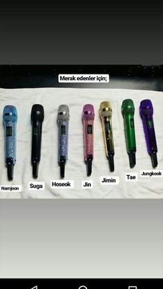 the different types of pens are shown in this screenshot