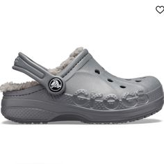 Big Kids Size J2 Heel To Toe Length 8 1/8” Sherpa Lined Pivoting Heel Strap Fuzzy Crocs, Lined Crocs, Crocs Baya, Classic Crocs, Crocs Clog, Toddler Sandals Girl, Toddler Slippers, Crocs Men, Toddler Sandals