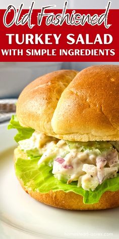 Looking for a tasty way to use your Thanksgiving or Christmas leftovers? Try this old fashioned turkey salad recipe. It's easy, perfect for a quick lunch or light dinner, and full of the comforting flavors we all love. Foolproof Turkey, Leftover Turkey Sandwich Recipes, Turkey Salad Sandwich, Best Meat Dishes, Easy Leftover Turkey Recipes, Turkey And Dumplings, Turkey Salad Recipe, Turkey Chops, Turkey Sandwiches Recipes