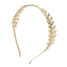 This versatile tiara can be paired with any head accessory to give your hair a unique leaf shape. Made with exquisite craftsmanship, the gold metal wreath leaf headband decoration measures 5.5*4.7*0.79 inches (14*12*2cm), fitting girls aged 4 and above, teens, and grown women of all sizes. Its timeless leaf-themed design adds a touch of elegance to any outfit, making it perfect for special occasions like weddings, medieval or ancient history parties, proms, custom games, birthdays, hen shows, Ha Gold Hair Crown Head Pieces, Roman Royalty, Greek Headband, Goddess Tiara, Greek Goddess Hairstyles, Greek Accessories, Wedding Tiara Headband, Gold Leaf Crown, Leaf Headband