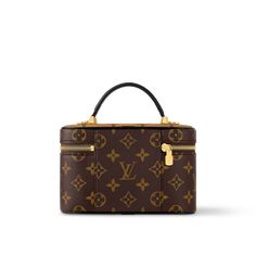 LOUIS VUITTON® - Vanity Chain Pouch - Monogram Monogram Reverse Elegant Gold Bag With Monogram Print, Luxury Monogram Rectangular Bag, Rich Signature, Louis Vuitton Vanity, Brown Vanity, Micro Bags, Reverse Canvas, Vanity Case, Best Wallet