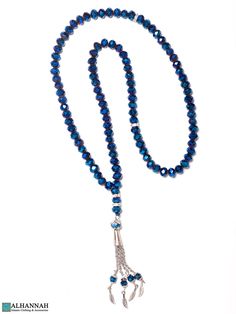 Premium Cut Crystal Prayer Beads - Blue | ii1392 Blue Crystal Beads, Muslim Prayer, Bead Set, Islamic Clothing, Prayer Beads, Perfume Oils, Blue Beads, Blue Crystals, Crystal Beads