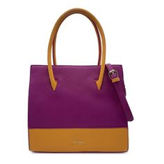 Trina Turk Colorblock Tote A modern colorblock design adds a fun pop to any outfit in this satchel-style, vegan leather tote handbag.      Vegan leather     Removable crossbody strap     Zipper closure     Goldtone hardware     Small pockets inside     Measurements approx. 12.25"W x 10.75"H x 5.5"D Modern Purple Rectangular Satchel, Modern Rectangular Purple Satchel, Leather Color Block Satchel Shoulder Bag, Modern Multicolor Satchel With Detachable Handle, Rectangular Leather Color Block Shoulder Bag, Chic Leather Shoulder Bag With Color Block, Chic Leather Color Block Shoulder Bag, Chic Leather Color Block Bag, Leather Color Block Shoulder Bag For Travel